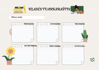 Klasės ir individualūs tvarkaraščiai