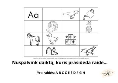 Garsas - raidė