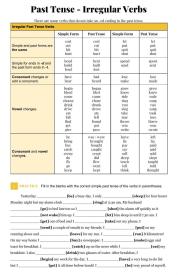 PAST TENSE - IRREGULAR VERBS