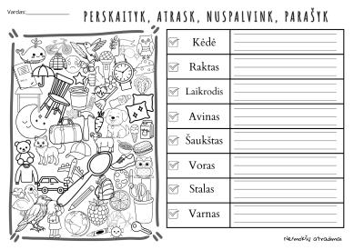 Perskaityk, atrask, nuspalvink, parašyk
