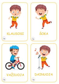 Veiksmažodžiai. Kortelės