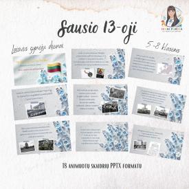 Sausio 13-ajai skirtos skaidrės