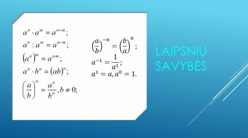 Laipsnis. Kartojimas.