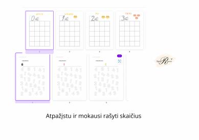 Randu skaičius, rašau skaičius nuo 0 iki 9