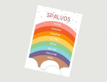 Plakatas spalų vaivorykštė
