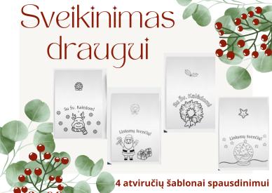 Atviručių šablonai spaudinimui