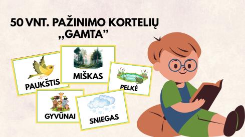 50 VNT PAŽINIMO KORTELIŲ GAMTA