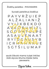Žodžių paieška.Braukažodžiai
