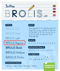 Šriftas Brolis-REGULAR