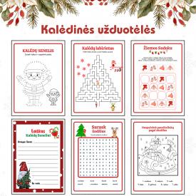 6 lapai. Kalėdinių užduotėlių rinkinys.