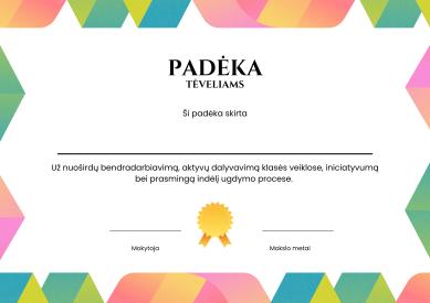 Padėka Tėveliams