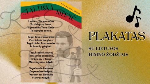 Plakatas su Tautiška giesme