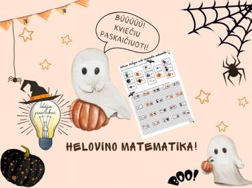 Helovino matematika - sudėtis ir atimtis sulpeliu iki 100
