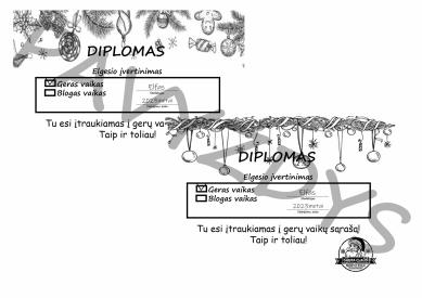 Diplomai Kalėdoms