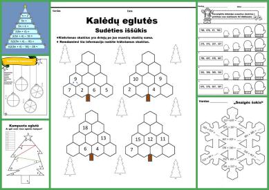 Matematikos Kalėdinės užduotys spec. poreikių vaikams.
