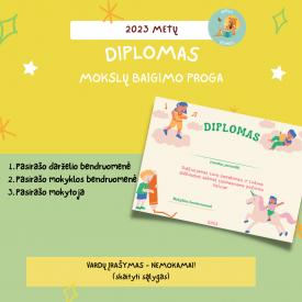 Diplomas su vardų įrašymu
