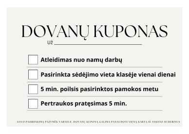 Dovanų kuponas