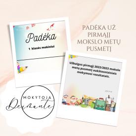 Padėka už pirmąjį pusmetį