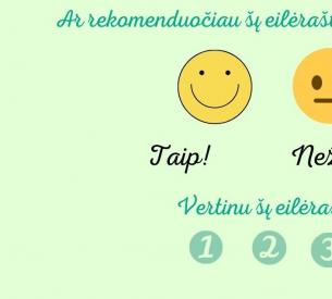 Skaitymo dienoraštis. Eilėraščiui.