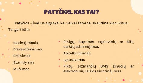Klasės valandėlė Patyčios, kas tai