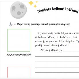 Kūrybinio pasakojimo kūrimo užduotis 2 klasei su gairėmis