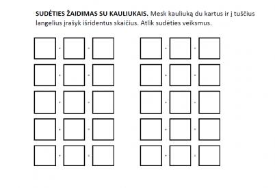 Sudėties su kauliukais žaidimas