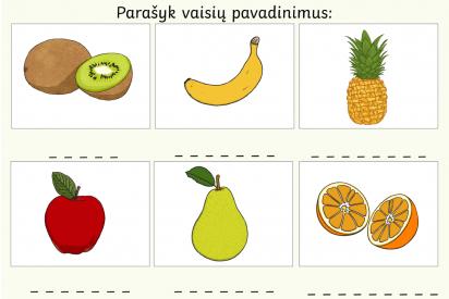 Parašyk pavadinimus
