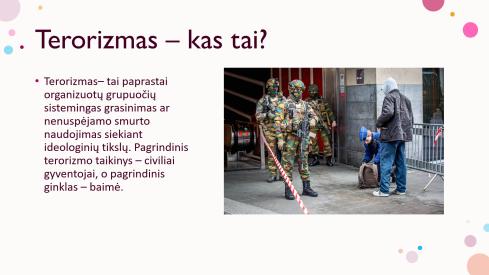 skaidrės apie terorizmą