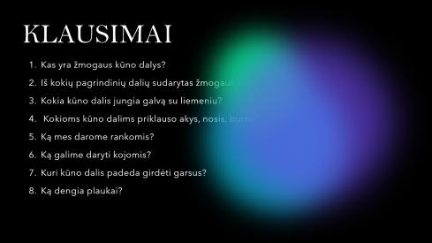 žmogaus kūno dalys