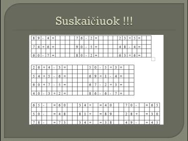 Savarankiškas, patikrinamasis darbas pirmokui