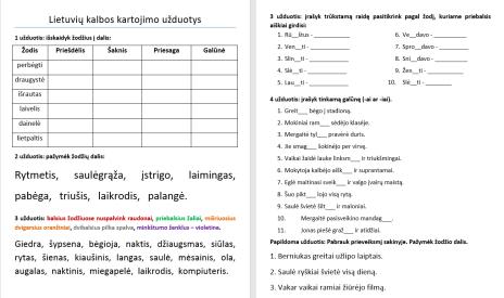 Kartojimo užduotys