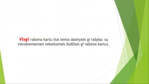 Žodžių rašymas kartu ir atskirai