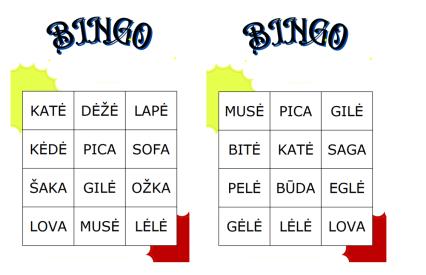 Žodžių BINGO 