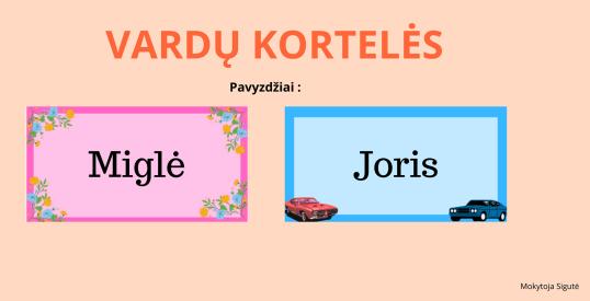 Vardų kortelės