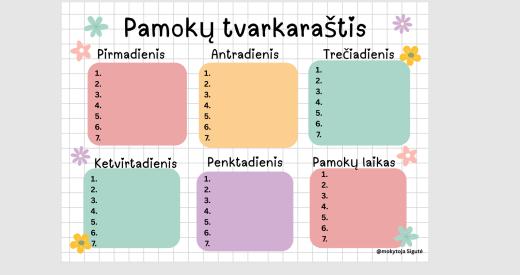 Pamokų tvarkaraštis