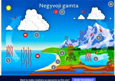 Interaktyvus plakatas Negyvoji gamta