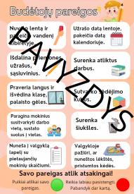 Budėjimo darbų plakatas