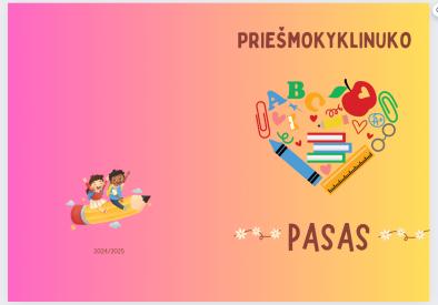 Priešmokyklinuko pasas, 3 spalvų variantai