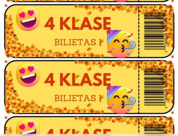 Bilietas į 4 klasę