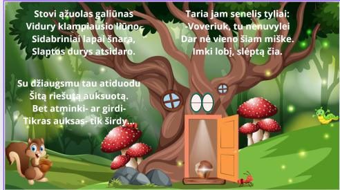  Rugsėjo 1-oji. Aukso riešutai. Animuota pasaka.