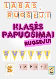 Klasės papuošimai rugsėjui
