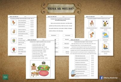 Tiesa ar melas - Teksto suvokimo užduotys