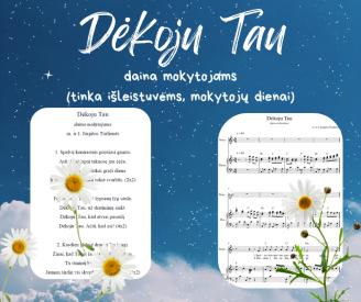 Daina mokytojams - Dėkoju Tau