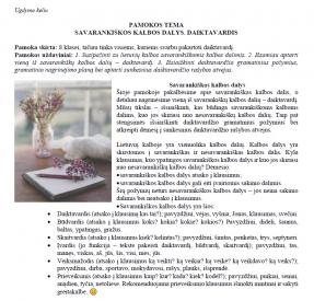 Daiktavardis. Išsamus konspektas