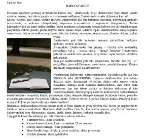 Daiktavardis. Išsamus konspektas