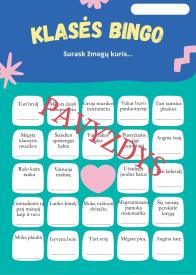Klasės Bingo