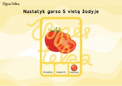 Garso S vietos nustatymas
