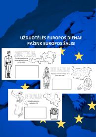 Užduotėlės pažink Europos Sąjungos valstybes