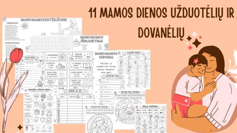 Mamos dienos užduotėlės ir dovanėlės 11 veiklų rinkinys vaikams.