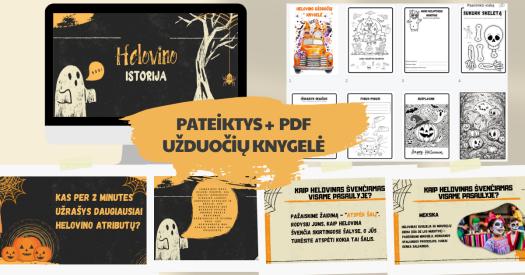 Helovino skaidrės ir užduočių knyga